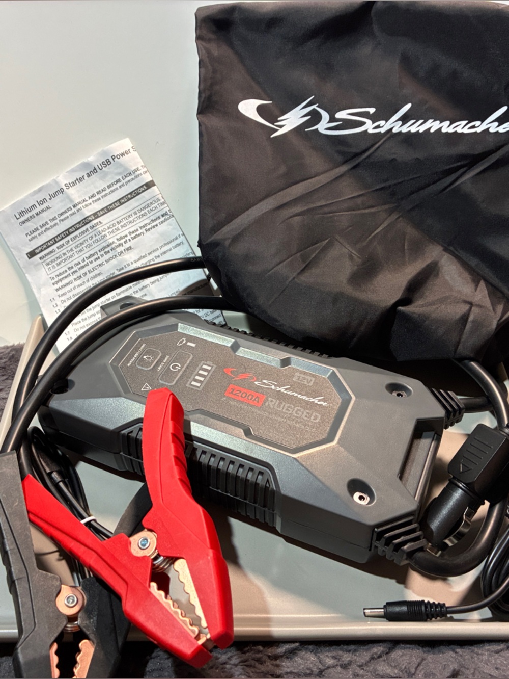 Schumacher 1200A Rugged Jump Starter & USB Power Pack